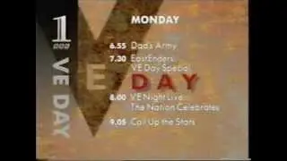 BBC1 VE Day 50th anniversary schedule May 8,1995