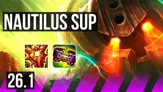 NAUTILUS & Varus vs VEL'KOZ & Lucian (SUP) | Good KDA: 6/1/9 | KR Grandmaster | 26.1