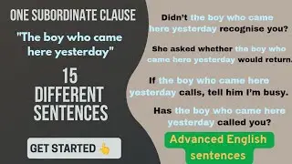 Frame 15 Long Sentences Using 1 Subordinate Clause #longsentencesinenglish #easyspokenenglishkanchi