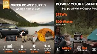Jackery Portable Power Station Explorer 300, 293Wh Backup Lithium Battery, Solar Generator