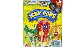 The Grossery Gang Series 2 Icky Pops Pack #2 Unboxing Toy Review with Frozen Stiff Grosseries