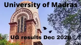 University of Madras | UG results released| Dec 2020