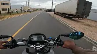 ROL&Ecirc; COM MINHA PRIMEIRA MOTO 0km 160 start 2025 EM 4K ! #shorts
