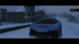 Race Pier to Pier at Night with Snowfall Grand Theft Auto V
