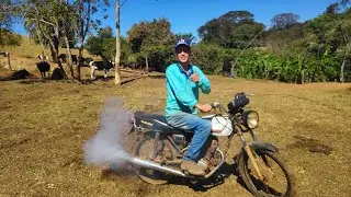 A moto velha Honda CG 125 estava  5 anos parada ela pegou