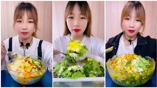 ASMR SOFT ICE EATING | ONLY QIAN | MATCHA & MILK POWDER with PASSION FRUIT | RELAX VIDEO