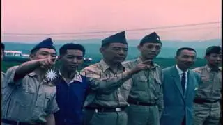 Nike-Hercules missile being raised to firing position and launched at the missile...HD Stock Footage