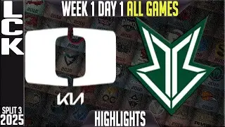 DK vs BRO Highlights ALL GAMES | LCK Split 2 2025 W1D1 | Damwon KIA vs OKSavings Brion