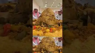 Arabian Traditional Wedding || Whole Camel Mandi Rice #shorts #youtubeshorts