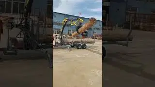 ATV Timber  log timer trailer with crane JQT3000