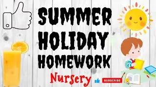 Nursery class Holiday homework||summer holiday homework||homework ideas for nursery|| #holiday#like
