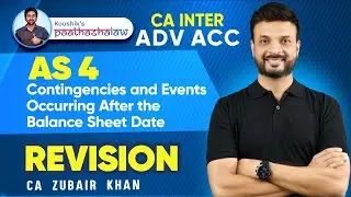 AS 4 Contingencies & Events After BS Date | Concept +  Question | CA Inter Revision | CA Zubair Khan