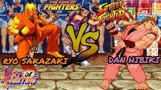 RYO SAKAZAKI (THE KING OF FIGHTERS/ART OF FIGHTING) VS. DAN HIBIKI (STREET FIGHTER) - MUGEN BATTLES