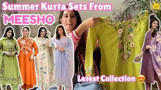 Meesho Haul | *HUGE* Meesho Pastel Kurta Sets Haul 🌸| Stylish & Pretty | Tryon |#meesho #meeshohaul