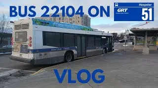 Riding GRT Bus 22104 On Route 51B Hespeler [VLOG]