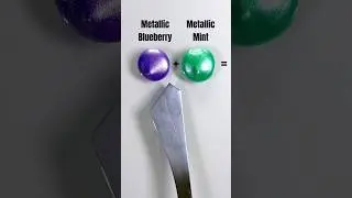 Metallic color recipes #colormixing #satisfying #asmrart #asmr
