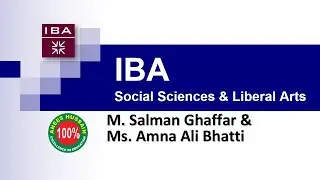Learn about IBA's Social Science & Liberal Arts Program - Discussion with Ms. Amna Ali Bhatti