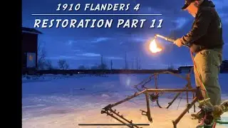 1910-14 Flanders 4 Restoration part 11 Removal of the handlebars ,fork and crank after 110 years!!
