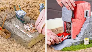 Building a Miniature House & Garage from Tiny Bricks 🧱