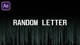 Random Letters Text Animation in After Effects