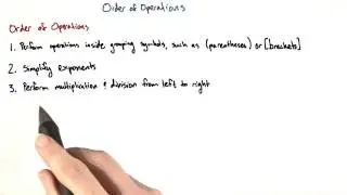 Order of operations - Intro Algebra Review