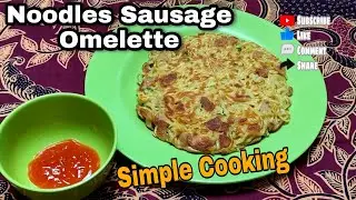Nyobain Masak - Noodles Sausage Omelette - Omelet Mie Sosis - Gamayuda Food