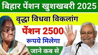 बिहार में 2500 पेंशन मिलेगा | Vridha Vidhwa Viklang Pension | Bihar mein pension kab badhega