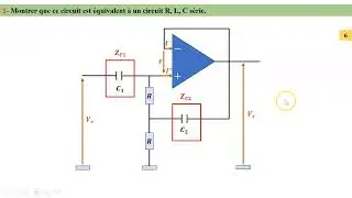exercice Amplificateur Opérationnel circuit RLC