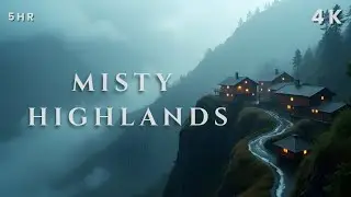 🌧️ Misty Highlands | Relaxing Rain & Thunder Sounds | Deep Sleep or Focus | 🎬 4K