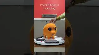 My fuzzy cursed lil' #pochita  cheese ball. with magnetically swappable parts ^_^ #givewavestudios