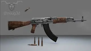 HARD SURFACE MODELING: #ak47 inspired by the game
