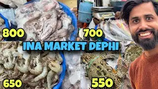INA Fish Market Delhi 2024 | Best Seafood Market In Delhi INA | Delhi Haat Ina Seafood Market 🐟🐙 🍤🦞