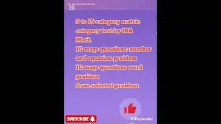 How to prepare Iba test of #IBA #MATRIC #CATEGORY