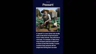 English word 'peasant' noun C1
