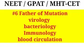 #6 Father of Mutation, Bacteriology, virology, Immunology,||  #shorts #pharmacyconcepts #GPAT