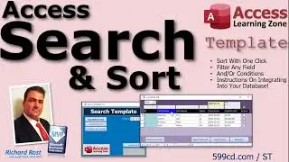 Microsoft Access Search Template. Search, Filter, & Sort Data on a Continuous Form