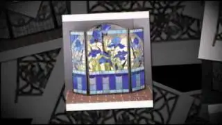Stained Glass Fireplace Screens