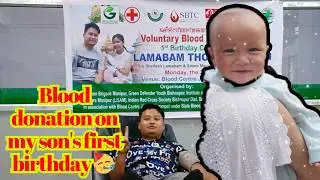 Blood donation camp on my son's first birthday 🎉🎂