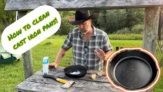 The only way to properly clean cast iron pots and pans 