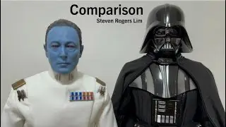 Hot Toys Comparison Grand Admiral Thrawn TMS116, Darth Vader DX28 Star Wars; 1:6 Scale Toy Figures