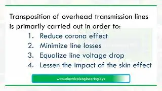 Transposition of overhead transmission lines is primarily carried out in order to