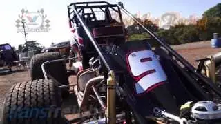 Wingless Sprints Cars in the pits - Valvoline Raceway - Rockdog Racing Videos