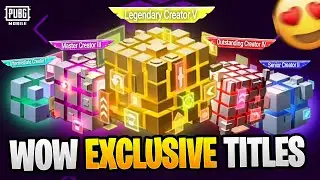 WOW CREATORS EXCLUSIVE  TITLES AND LEVEL SYSTEM IN PUBG & BGMI  | HOW TO GET WOW NEW TITLES ?