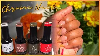 The Perfect Brown Girl Nude & Chrome Tips Using Nail Reserve LA Gel Polish with Swatches