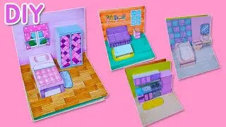 Простой способ сделать дом для бумажных кукол HOW TO MAKE SO SIMPLE PAPER DOLLHOUSE