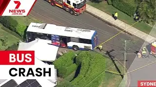 Bus crashes into Northern Beaches home | 7NEWS