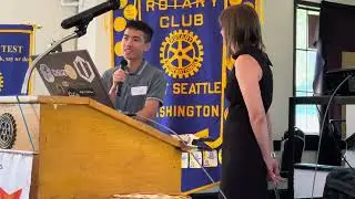 Thuc Nguyen at Rotary Club of West Seattle scholarship celebration
