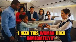 Racist Flight Attendant Steals From Black Man - His 10yo Daughter's Response Shocked Everyone