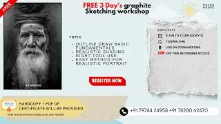 [Day 3] 3-Day GraphitevSketching portrait Workshop 9Jan to 11Jan 26 - kalaa house