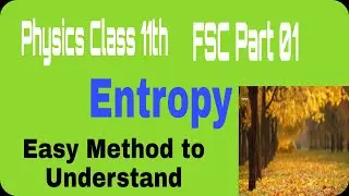 Entropy   | Physics Class 11th FSC Part 01 | Easy Method to Understand |    Vid#18